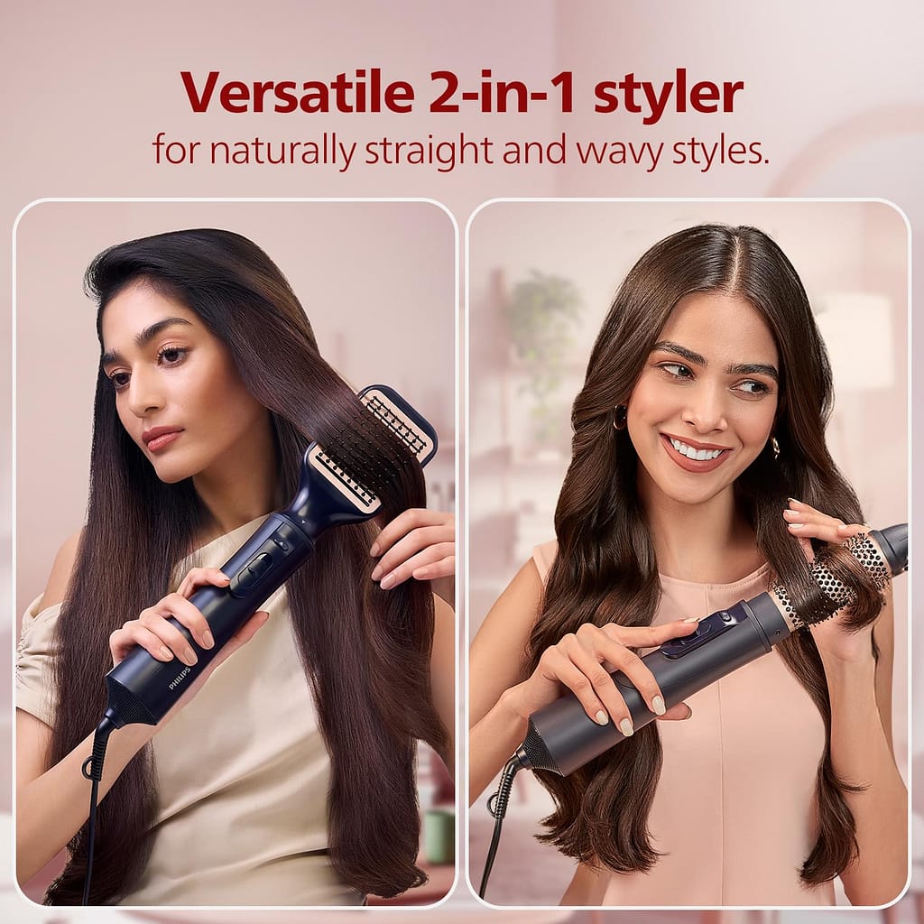 the Philips 2-in-1 Airstyler
This multipurpose hair styling tool is not just a dryer — it’s your all-in-one hot air brush and volumizer.