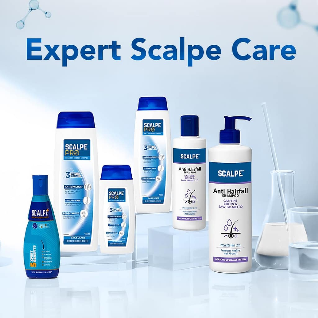 Scalpe Pro shampoo review covering how its Climbazole + ZPTO formula removes dandruff from the source, strengthens hair, reduces itching, and keeps the scalp healthy